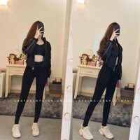 Quần Legging gam đen truyền thống tôn dáng