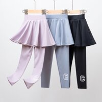 Quần Legging Giả Váy Hình Cá Mập Thời Trang Xuân Thu Cho Bé Gái