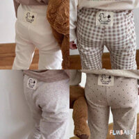 Quần Legging Hàn Quốc Hoạt Hình Dễ Thương Kẻ Sọc Mặc Thường Ngày Quần Bé Trai Bé Gái 1-3 Tuổi