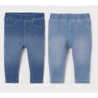 QUẦN LEGGING H&M CHO BÉ 18-24M SET 2 CHIẾC MÀU XANH NƯỚC BIỂN VÀ XANH DA TRỜI - HÀNG SĂN SALE, HÀNG SALE