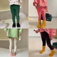 Quần Legging Họa Tiết Gấu Phong Cách Hàn Quốc Cho Bé Gái