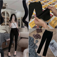 Quần legging hộp Miu lót nỉ hàng đẹp chất umi đanh lì bên trong lót nỉ nhẹ giữ nhiệt