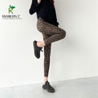 Quần legging in họa tiết da báo RANERVZ, Quần tập Yoga da báo có độ đàn hồi cao, Quần tập Yoga da báo Quần ca cao nâng ngực Quần cá mập thoáng khí Yoga