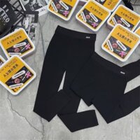 Quần legging lót nỉ chữ M hàng QC