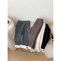 Quần legging lót nỉ mix ren gấu dầy dặn ấm, hàng đẹp QCCC-BoogaStore