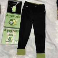 Quần legging lót nỉ"quần 2 lớp "hộp mèo tím