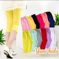 Quần legging lửng cho bé gái combo 5 dáng ôm chất cotton mềm mịn chọn màu 21-40kg