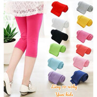 Quần legging lửng  cho bé gái sét 3 cái dáng ôm qua gối mặc thoải mái chất cotton mềm mịn từ 10-20kg
