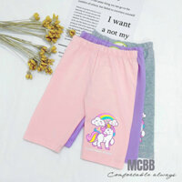 Quần legging lửng họa tiết pony cho bé gái, quần thun lửng cho bé gái