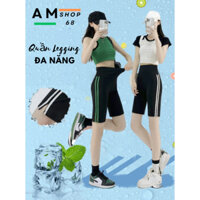 Quần Legging lững nữ chất Umi cao cấp, quần legging đa năng cạp cao có túi phía sau mặc phong cách