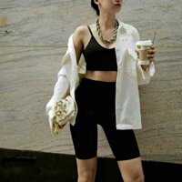 Quần legging lửng SuniTee cạp chun vải cao cấp co giãn tốt dáng ôm