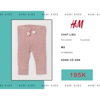 Quần legging màu hồng cho bé từ 4 tháng đến 2 tuổi - H&M chính hãng