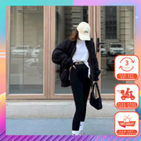 Quần Legging Mèo Lót Nỉ Lông Co Dãn Chuẩn Loại 1 Freesize 40kg-70kg