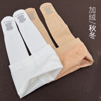 Quần legging nhảy cho trẻ em, lót lông cừu, mùa thu đông, quần legging cho bé gái, màu da, chân trần, quần tất mỏng, tất nhảy cho bé gái