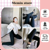 Quần legging nỉ lót lông giữ nhiệt nữ cạp cao 5cm ,quần lót lông mùa đông co giãn loại đẹp Memin Store