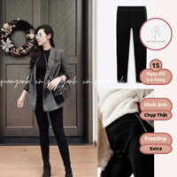 Quần legging nữ cạp cao, quần legging nâng mông giữ nhiệt có khoá sườn cạp cao