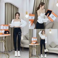 Quần legging nữ cạp khóa cao gen bụng nâng mông có túi 2 cúc - Quần legging đen dài vải dày Umi co giãn tập gym thể thao