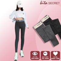Quần legging nữ len tăm lót lông nỉ CẠP CAO GHEN BỤNG loại 1 dầy dặn