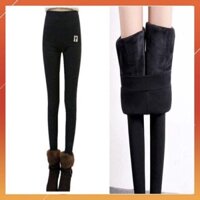 Quần legging nữ mèo lót nỉ siêu dày dặn ấm áp cho mùa thu đông hai màu đen, xám chất vải co giãn mặc cực kỳ thoải mái