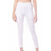 Quần Legging Nữ MS121 dài túi trước màu trắng cao cấp, thun co giãn 4 chiều, vải đẹp dày, thoáng mát không xù lông.