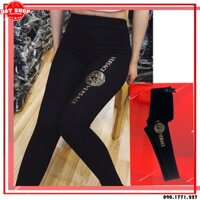 Quần legging nữ - quần thun nữ in Ver co gi&atilde;n tốt [ảnh +video thật]