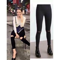 Quần Legging, Quần Cạp Cao Rách Gối thuykieu phammang2305 thoitrang9253