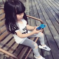 Quần legging rách bé gái