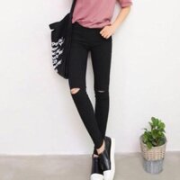 Quần legging rách cá tính