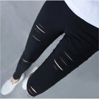 Quần Legging Rách Gối Thời Trang Cho Nữ