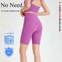 Quần legging tập Yoga liền mạch dành cho nữ, Quần bó sát khô nhanh thoáng khí mùa hè có túi sau, một mảnh không cần đồ lót