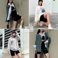 ☊☎Quần Legging Thái Đùi Lửng Cuộn Tím Nâng Mông Co Giãn