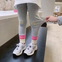 Quần Legging Thêu Hình JOYNCLEON Màu Sắc Tương Phản Thời Trang Mùa Thu Cho Bé Gái