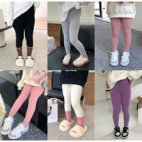 Quần legging thu đông HELLO cho bé gái AMBB KIDS chất cotton mềm mịn giữ ấm, co 4 chiều cho bé thoải mái