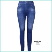 Quần Lengging Mùa Đông Cho Nữ  - Quần Giữ Nhiệt Denim Bút Chì Ôm Sát Giả Quần Jean