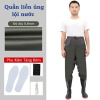 quần liền ủng nội nước cao cấp màu rêu đủ sai từ 38 đến 43