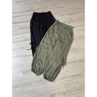 Quần linen lưng thun Alibaba dư xịn 2 màu