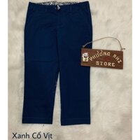 QUẦN LỠ KAKI THUN MÀU XANH CỔ VỊT