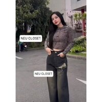 [QUẦN LOẠI 1] Quần Jean màu rêu rách siêu xinh hack dáng hotrend quần jean quảng châu loại 1 quần jean quần bó,sẵ....