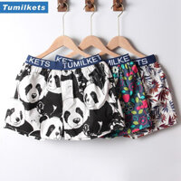 Quần Lót Bên Ngoài Mặc Gạo Mỏng Ngắn Pyjama Quần 3.26 Rời Nhà Khe Boxer Biến Dệt Nam Cotton Nguyên Chất In Hình Quần Mũi Tên Thường Ngày
