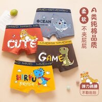 Quần Lót Boxer Cotton Nguyên Chất Phong Cách Mới Cho Bé Trai Tiểu Học Trung Học