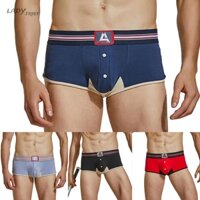 Quần Lót Boxer Màu Xanh navy Có Nút Thoải Mái Cho Nam