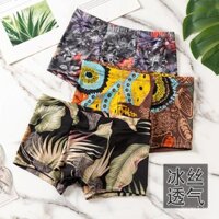Quần lót boxer nam bằng lụa băng, thoáng khí, cạp giữa, quần short bốn góc, đồ lót sexy cho nam/2.25