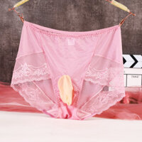 Quần lót boxer ren nam sexy siêu mỏng không đường may lưới thoáng khí gợi cảm với dây đeo JJ