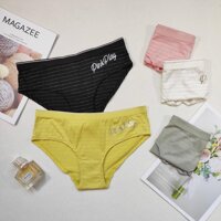 Quần Lót Cạp Thấp in Chữ Pink Play Phong Cách Cá Tính Mẫu Mới WL53 - WL53 Xanh lá sọc,L