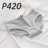 Quần Lót Cotton Nữ Nơ Nhí Thoáng Khí Thấm Hút Mồ Hôi P420 - Xanh ghi,XL