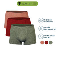 Quần Lót Đùi Nam Boxer Bigsize Cao Cấp NARSIS Chất Cotton Co Giãn 4 Chiều Thông Hơi Thoáng Khí Có Lớp Lót Kháng Khuẩn