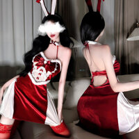 Quần Lót Gợi Tình Giáng Sinh Nhung Vàng Áo Sơ Mi Năm Mới Sườn Xám Váy Ngủ Cặp Đôi Giường Tán Tỉnh Phù Hợp Với