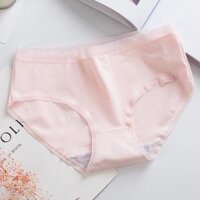 Quần lót học sinh nữ cotton cạp nhỏ thoáng mát thấm hút tốt thiết kế ren nhẹ nhàng thích hợp cho học sinh cấp 2, cấp 3 - Hồng,L 40kg-45kg