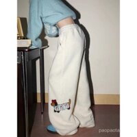 Quần lót lông cừu thêu xúc xích cho nam và nữ, quần lót lông cừu dày mùa đông, quần mùa thu và mùa đông, quần đa năng chống lạnh cho trượt tuyết miền Đông Bắc