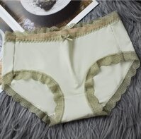 Quần lót lụa băng kháng khuẩn viền ren - Xanh nõn